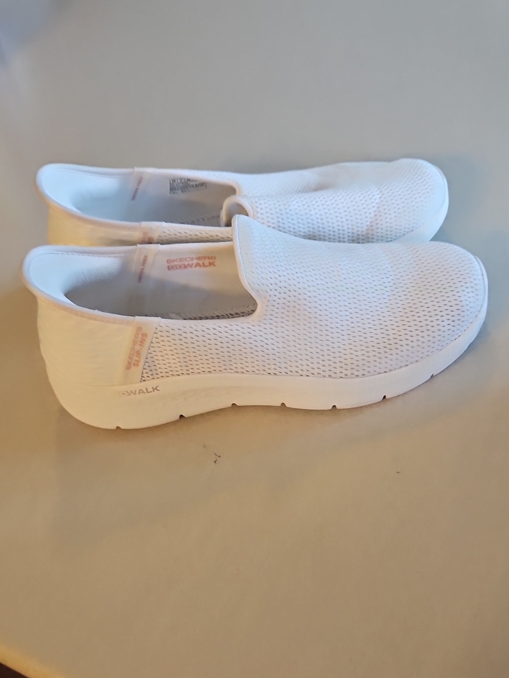 Skechers White Slip Ins